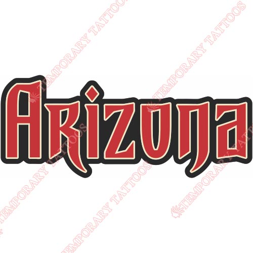 Arizona Diamondbacks Customize Temporary Tattoos Stickers NO.1390